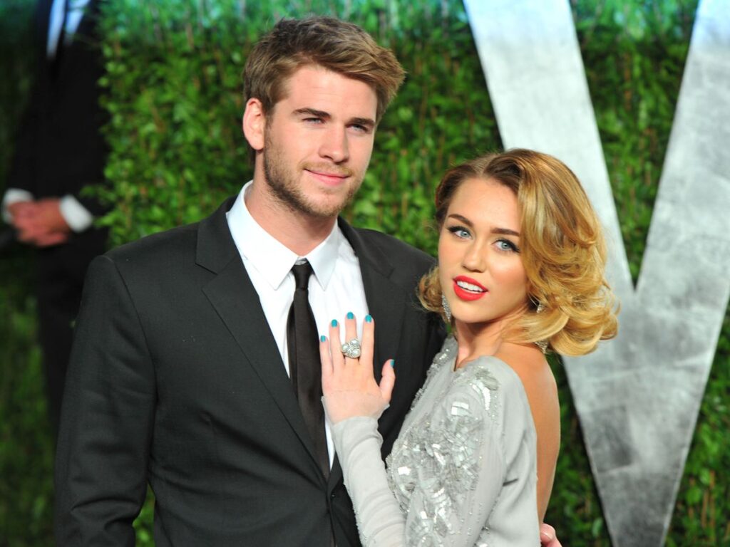 Miley Cyrus with ex-husband, Liam Hemsworth