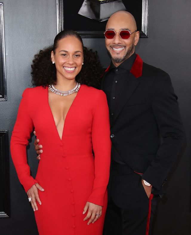 Swizz Beatz with his wife, Alicia Keys